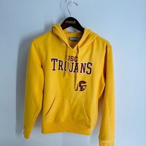 Jones & Mitchell NCAA USC Trojans Football Hooded Sweatshirt Yellow Size L